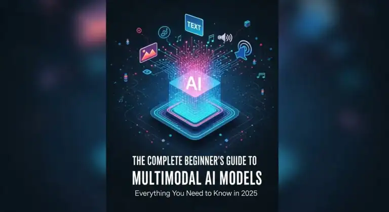 Beginner's guide to Multimodal AI Models in 2025. AI processing text, images, audio.